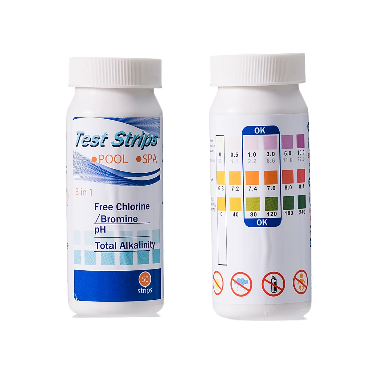 3 in 1 test strips white background