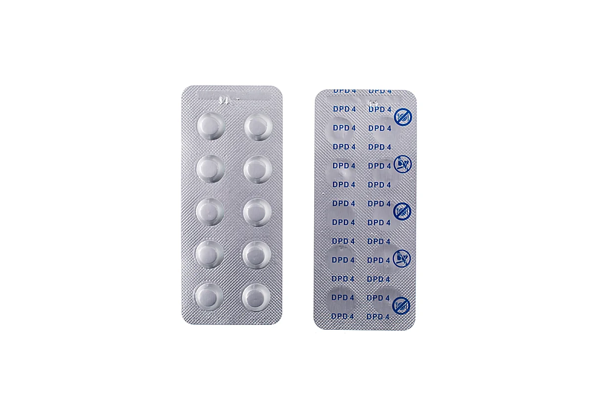 DPD4 tablets white background